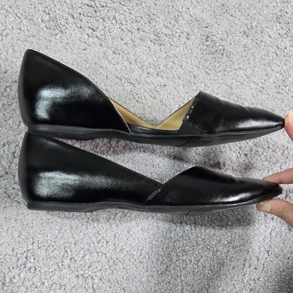 Naturalizer Tennessee Black Half D'Orsay Faux Leather Pointed Toe Flats Capsule - Picture 7 of 11